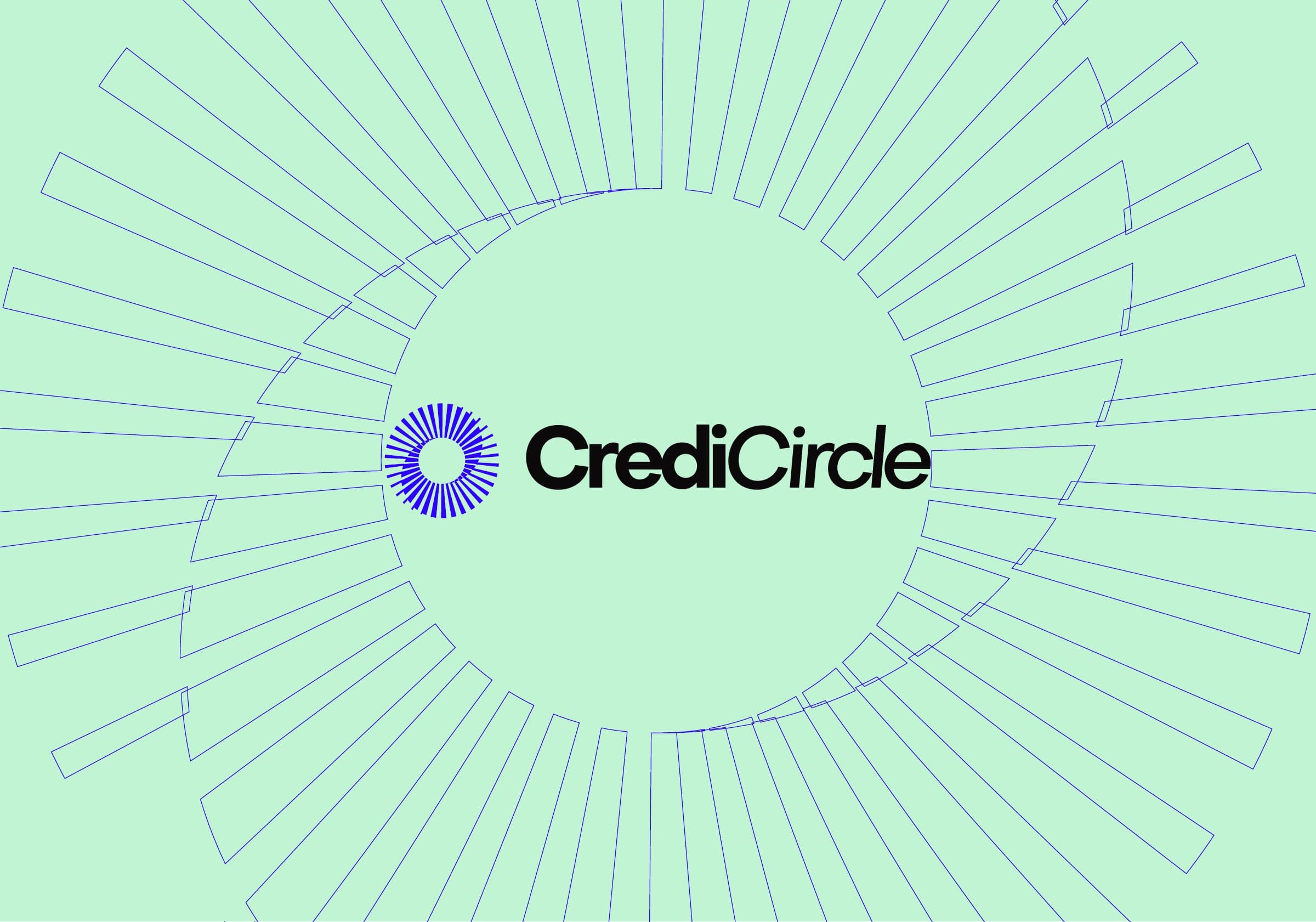 Logo construction on a radial grid
