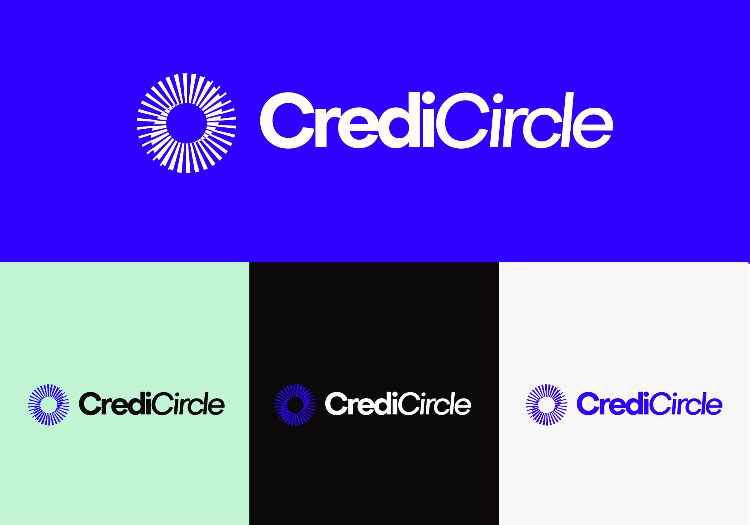 Logo lockups on brand colours