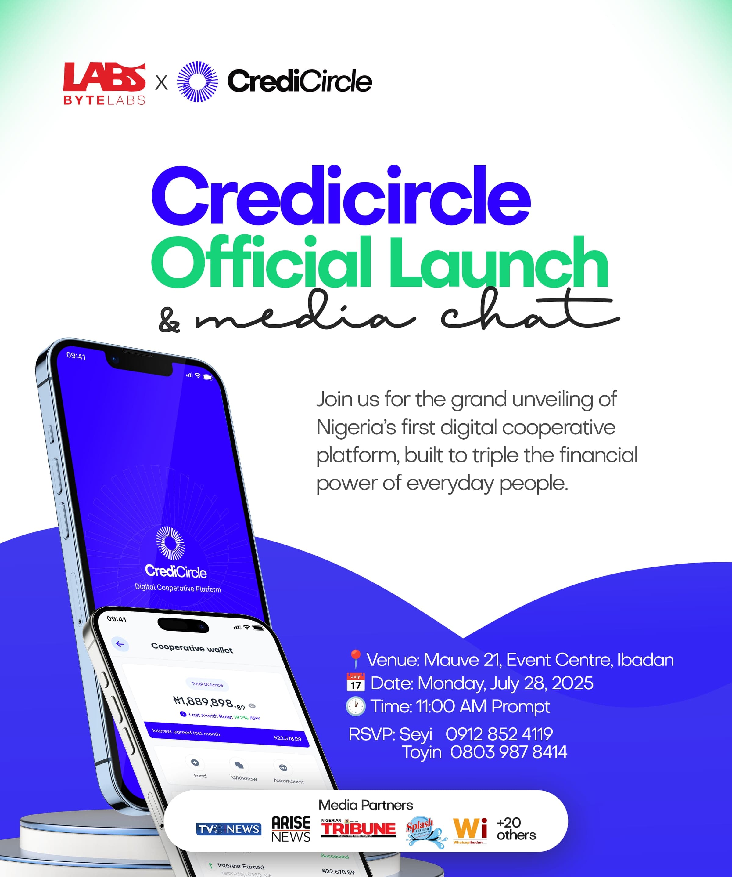 Official launch invitation