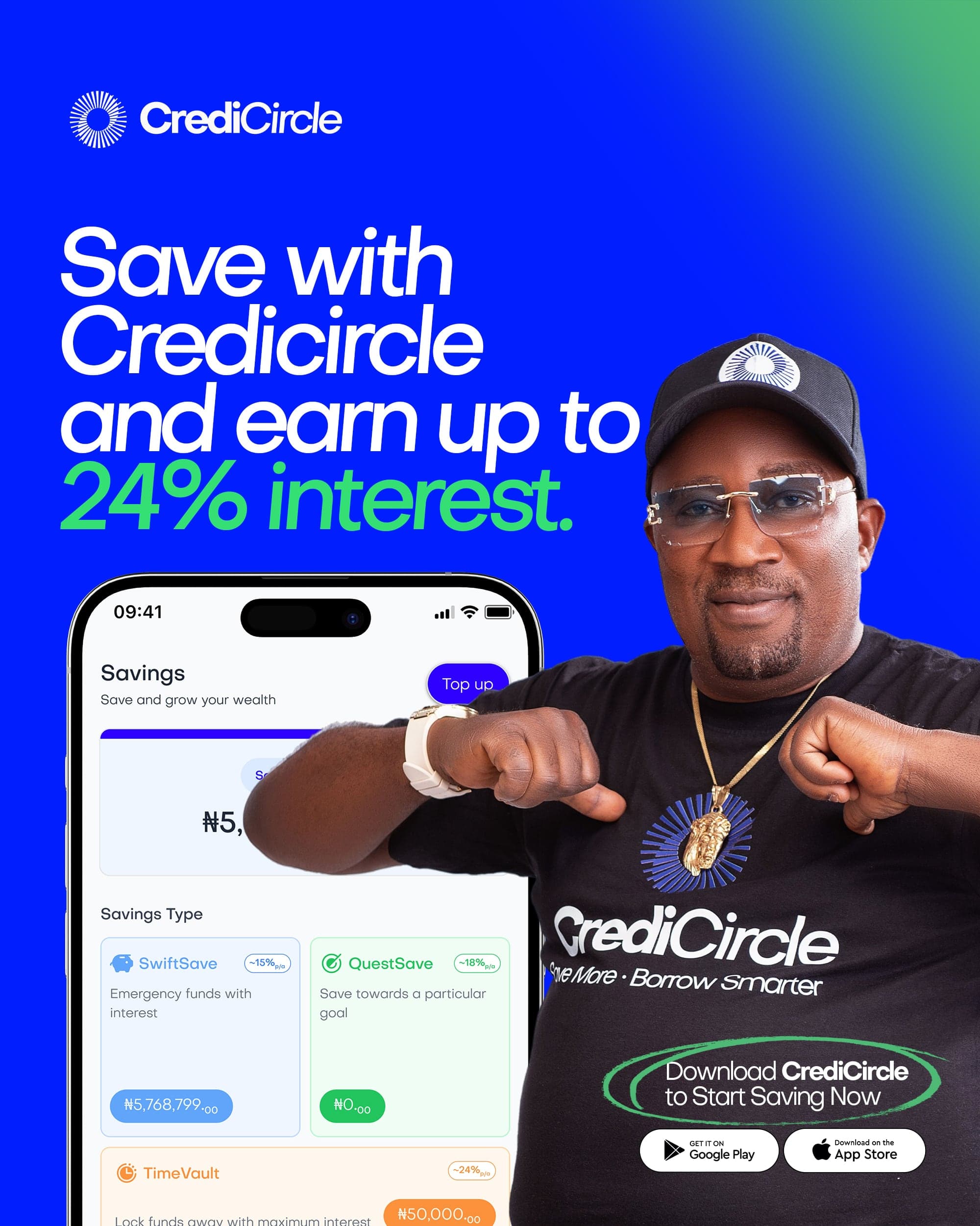 Save with CrediCircle and earn up to 24%
