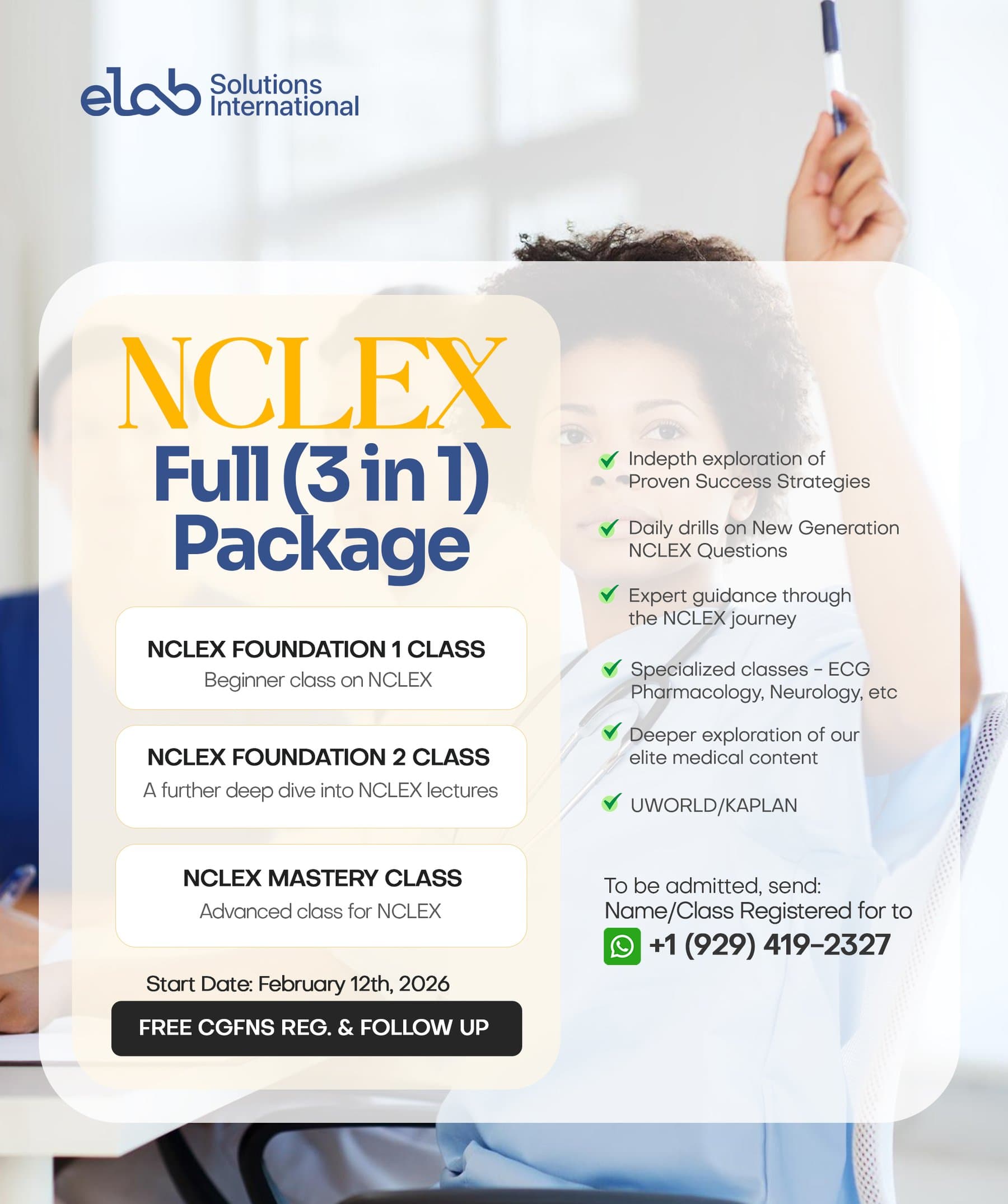 NCLEX Full (3 in 1) Package, February