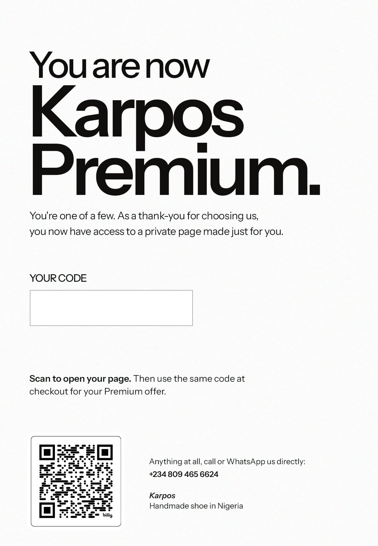Karpos Premium card, back