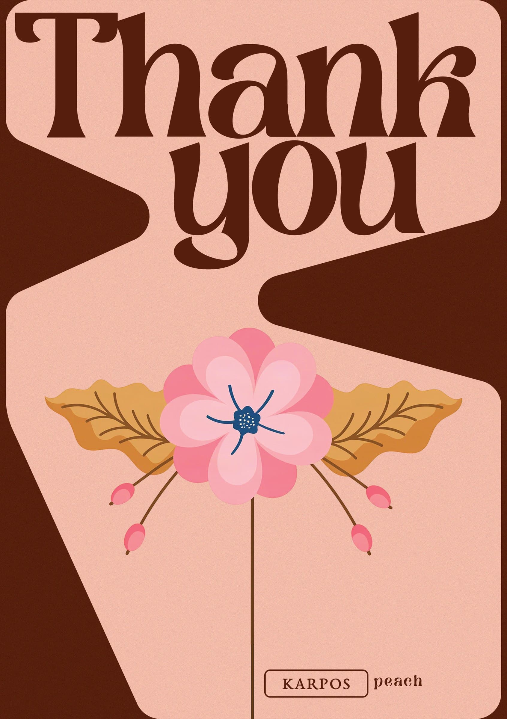 Thank-you card, front