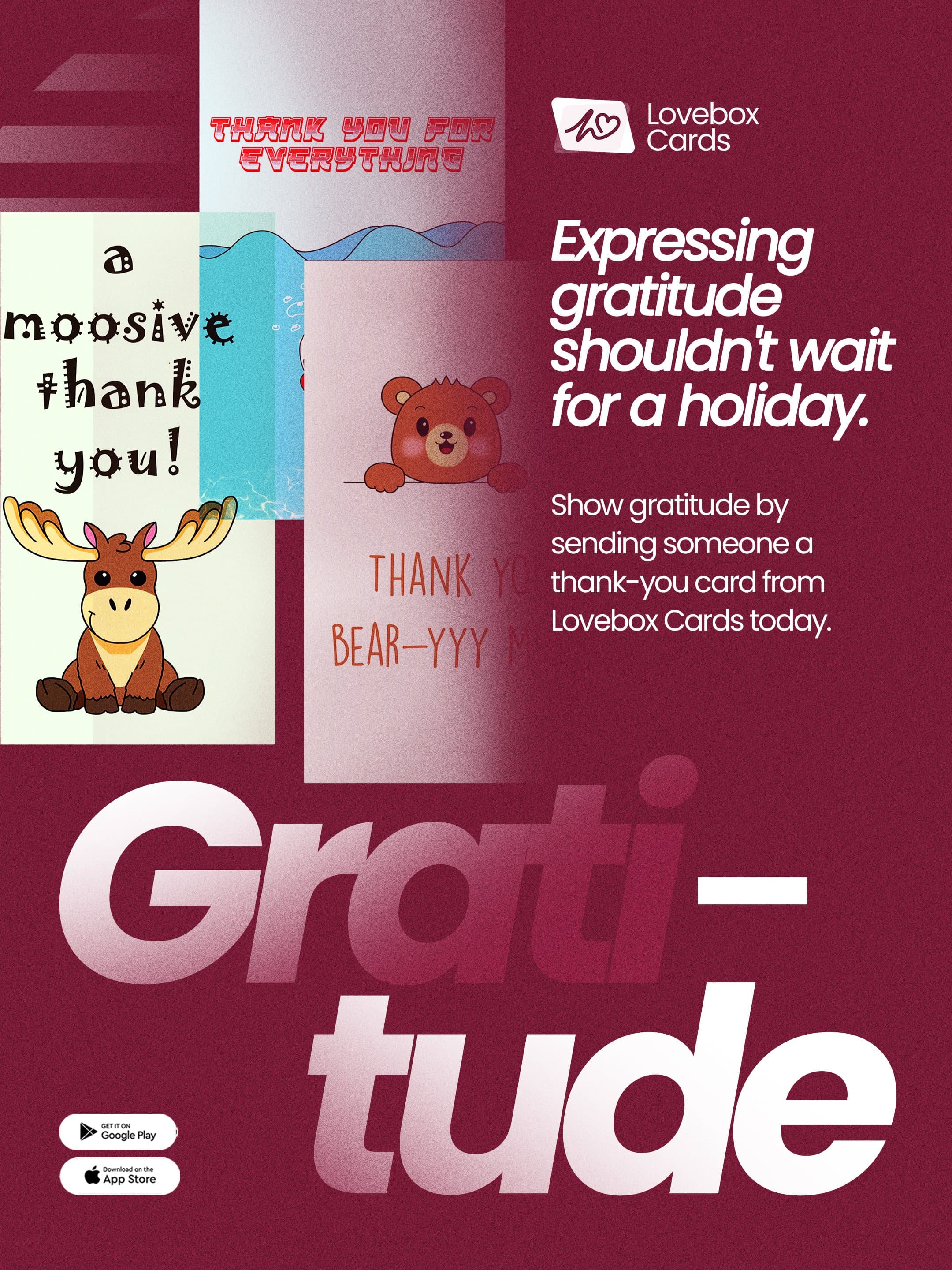 Expressing gratitude shouldn't wait for a holiday