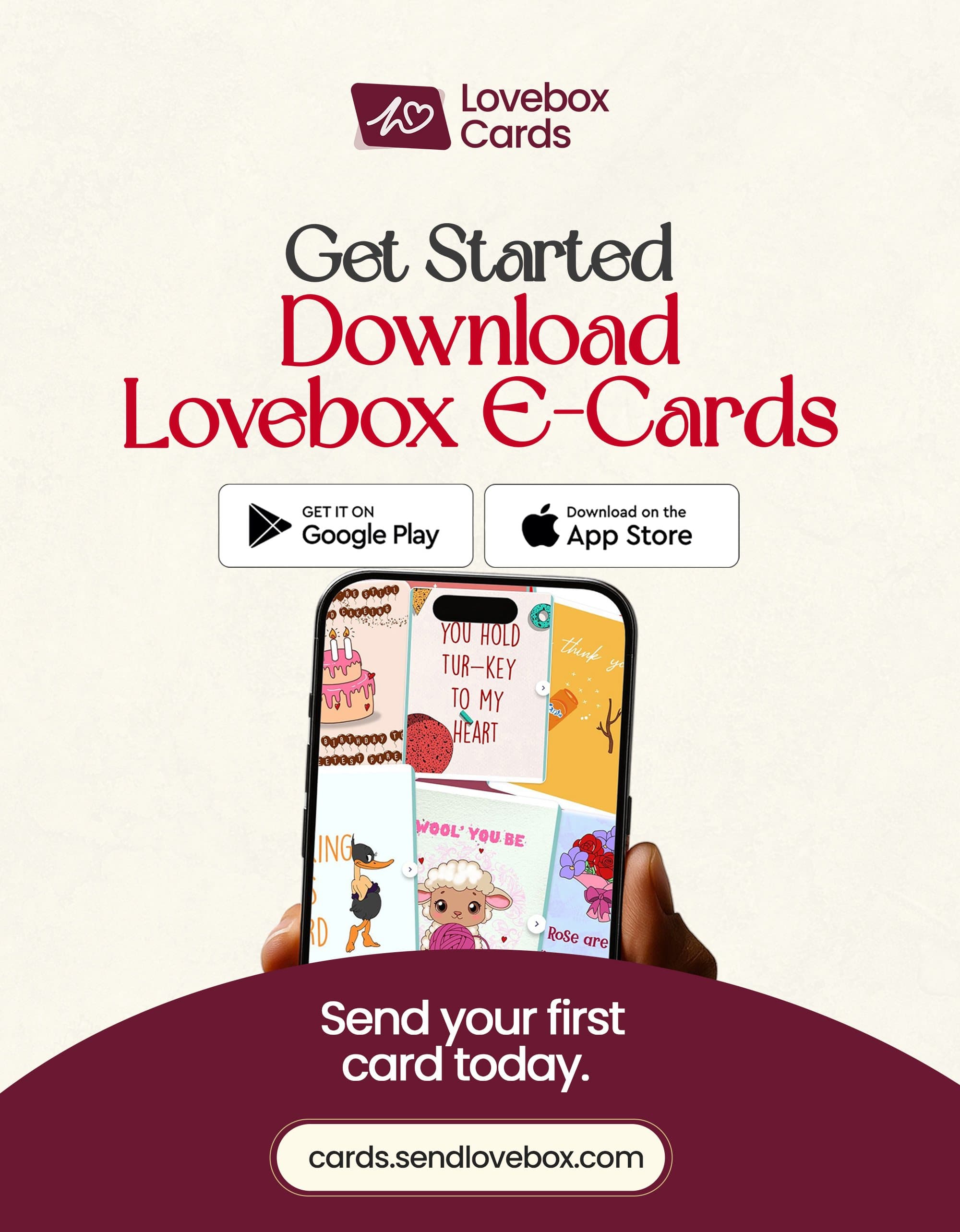 Get started: download Lovebox E-Cards