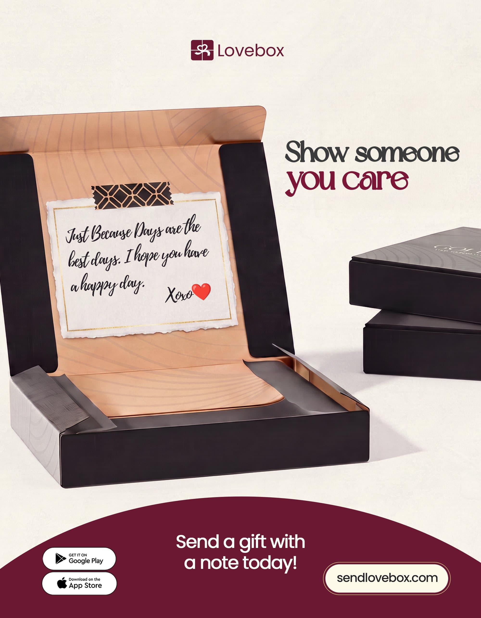 Show someone you care: send a gift with a note