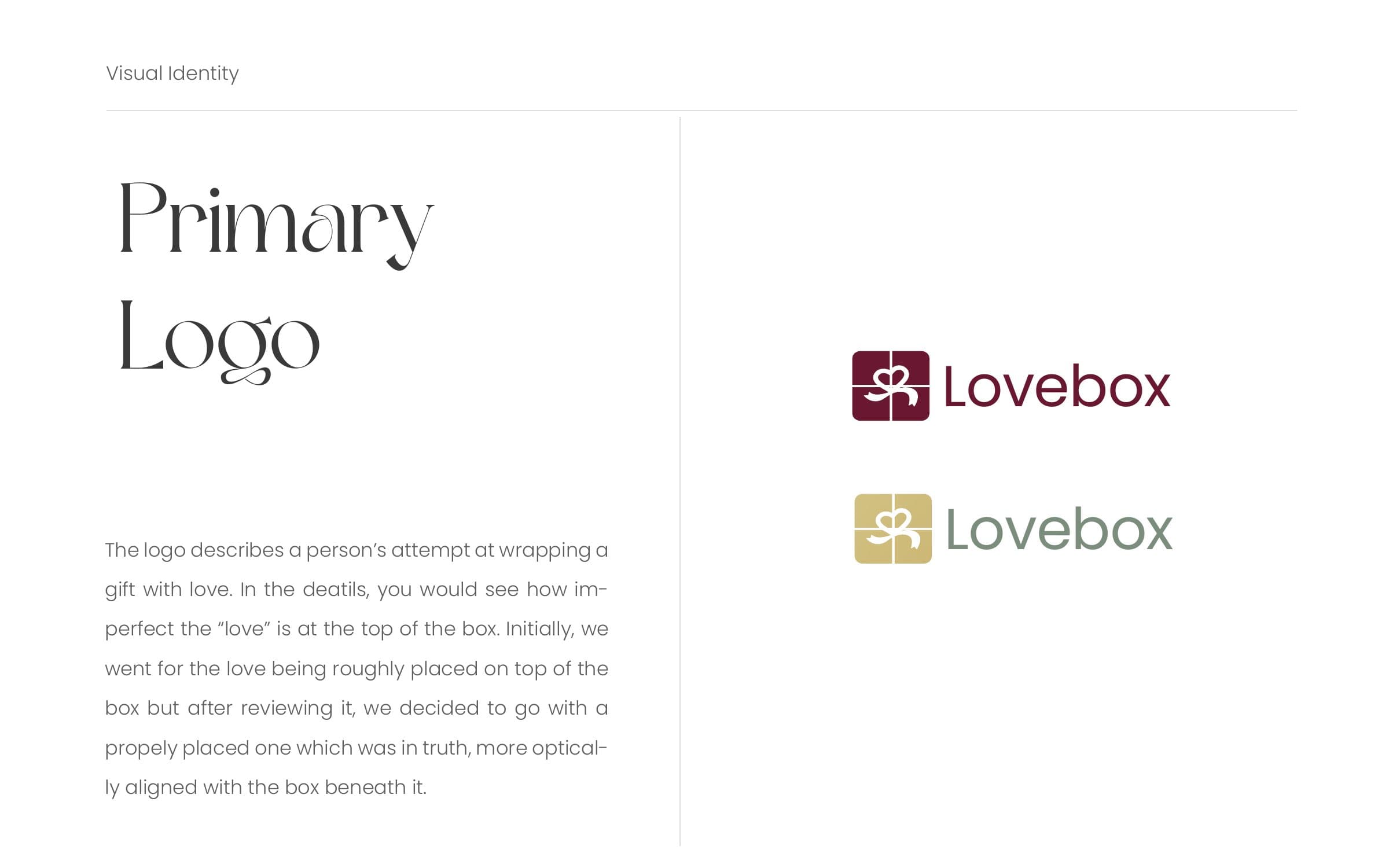 Primary logo in Persian Plum and Soft Amber