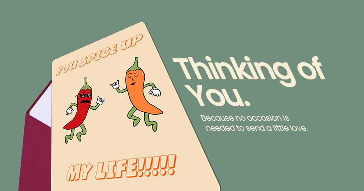 Thinking of you: just because cards