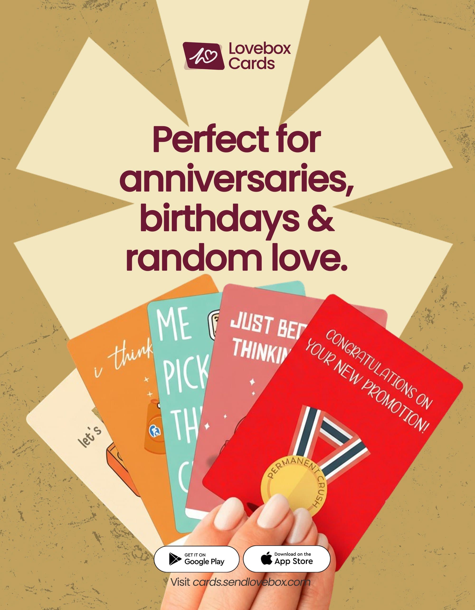 Perfect for anniversaries, birthdays and random love