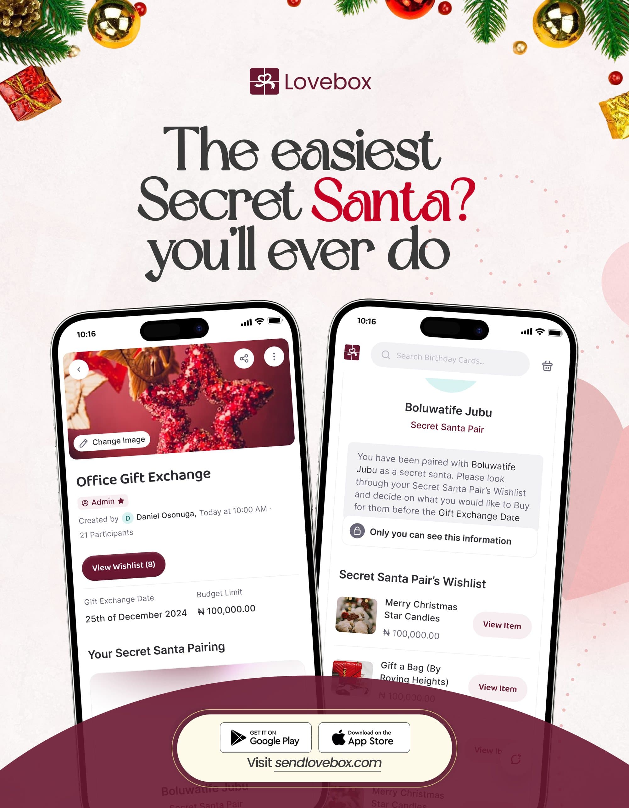 The easiest Secret Santa you'll ever do
