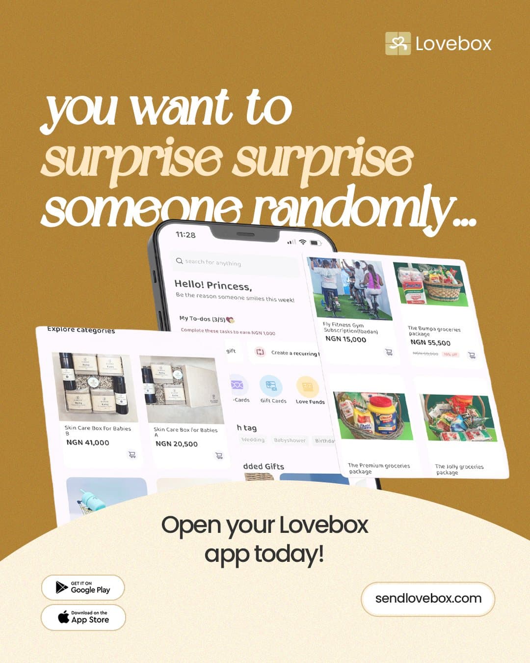 You want to surprise someone randomly