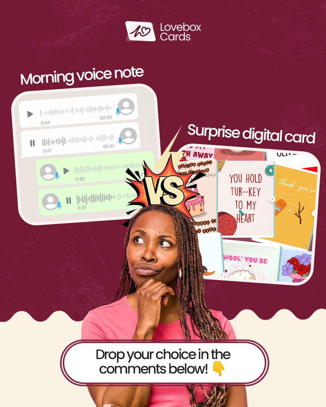 Morning voice note vs surprise digital card
