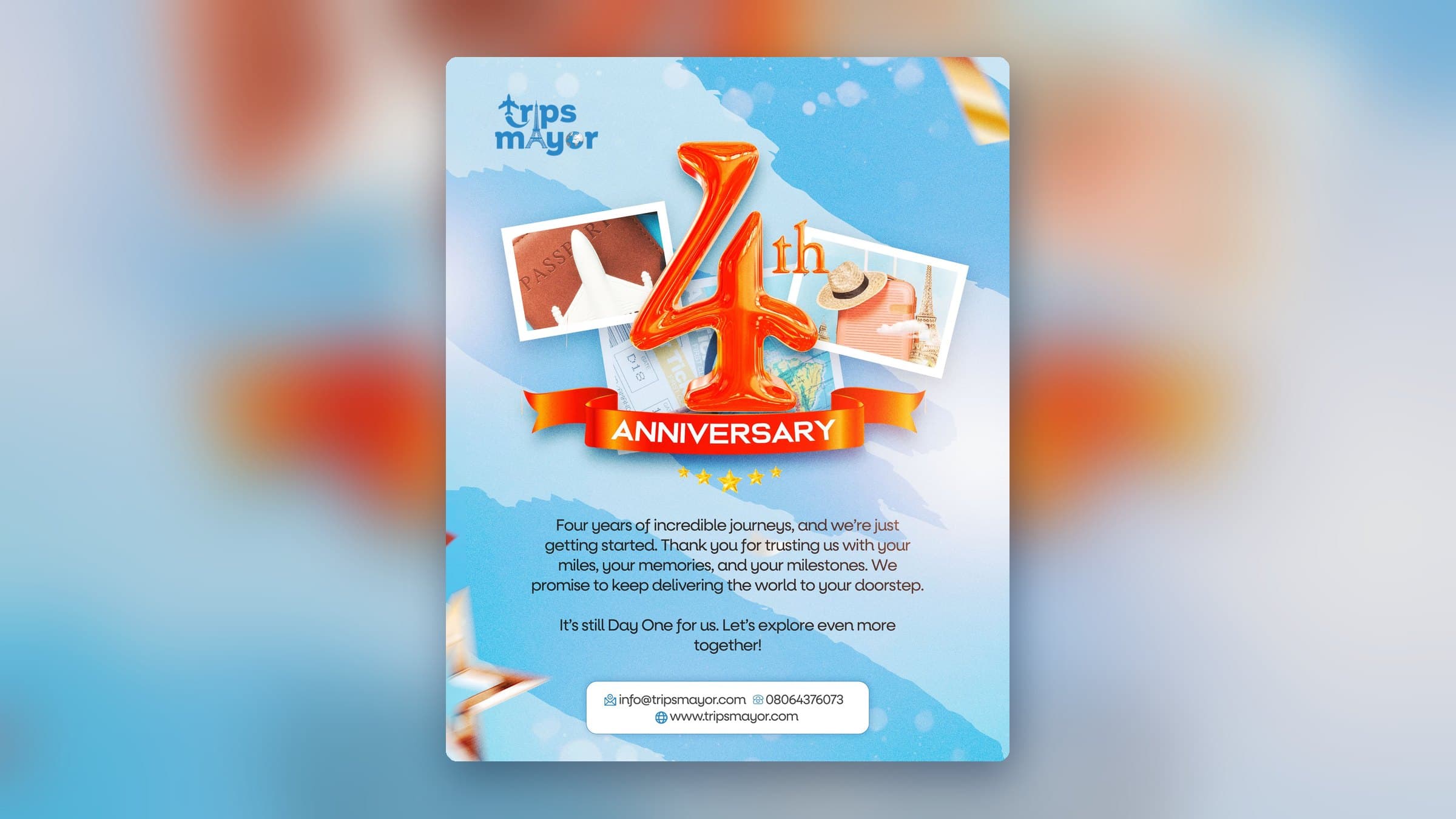 Trips Mayor 4th anniversary post